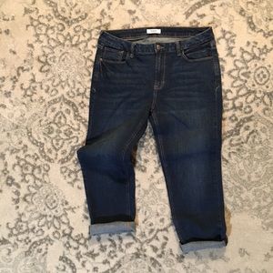 EUC Kensie Jeans cropped dark wash denim size 12